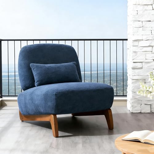Sillón Armless Moderno Azul