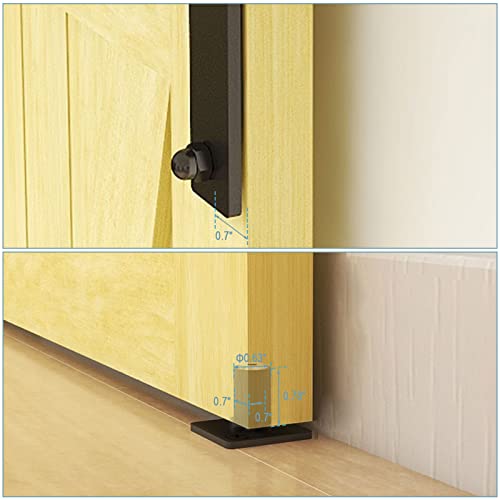 3.3Ft/40" Bi-Folding Sliding Barn Door Hardware Kit,Heavy Duty Roller Track Kit For 2 Doors Side Mounted,Smoothly And Quietly,Easy To Install,No Door Panel,Black #TOP5