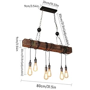 Farmhouse Lighting Rustic Chandelier Dining Room Lighting Fixtures Hanging Farmhouse Chandelier Chandeliers 6 E26 Bulb Sockets Industrial Suspension Light Line Can Be Adjusted Freely (With Switch) Farmhouse Lighting Rustic Chandelier Dining Room Lighting Fixtures Hanging Farmhouse Chandelier Chandeliers 6 E26 Bulb Sockets Industrial Suspension Light Line Can Be Adjusted Freely With Switch