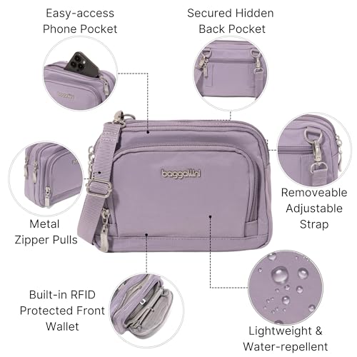 Image of Baggallini Triple Zip with Front Wallet /Trifecta RFID Wallet Crossbody