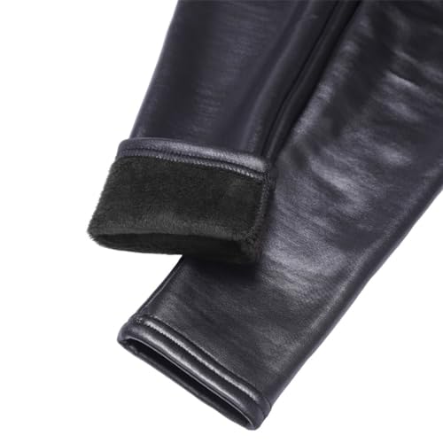 Swtddy Kids Winter Warm Leggings Stretch Girls Faux Leather Fleece Pants Thick Trousers4