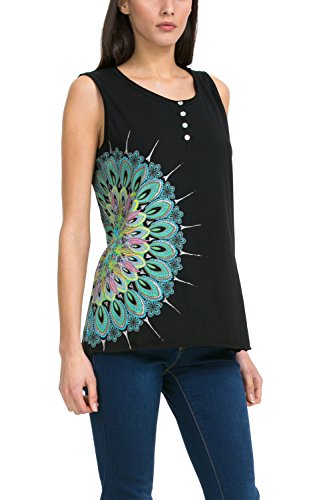 Desigual - Roses - Top da donna - collo rotondo