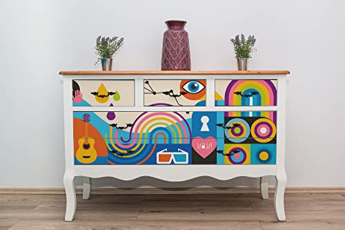Pegatinas para Muebles Lámina Adhesiva de Arte Callejero Chapa Autoadhesiva 100x50cm 5