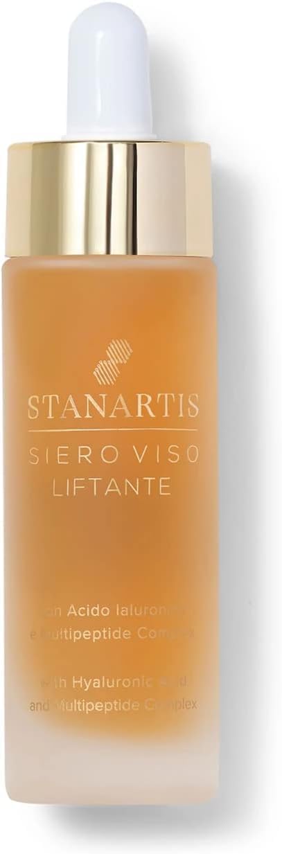 Stanartis Siero Viso Liftante Antiage con 7 Peptidi e Acido Ialuronico – Idratante Rassodante Effetto Distensivo – 30ml