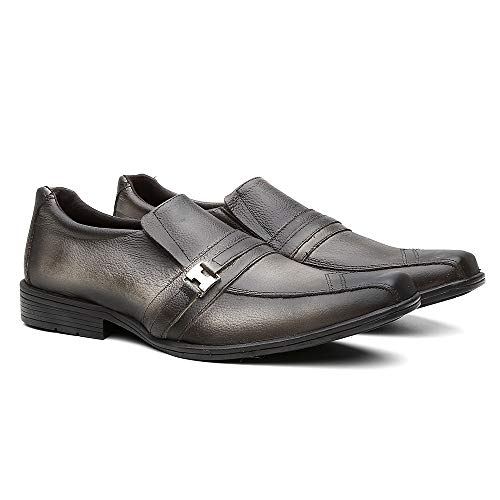 Kit 3 Pares Sapato Social Masculino Em Couro Cor:Colorido;Tamanho:42