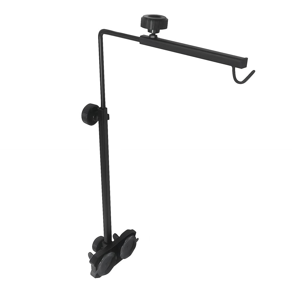 Support D'éclairage pour Reptiles,Support D'éclairage avec Hauteur Réglable de 15,9" a 27,6" et Largeur de 9,1" a 11,2",Support D'éclairage au Sol pour Tortues,Table en Verre,Aquarium,Terrarium