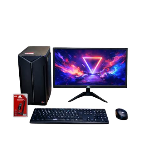 Kit Computador Completo Intel Core i5 8GB SSD 256GB Monitor 20” LED + Teclado e Mouse Sem Fio + Adaptador WiFi USB Dual Band 600Mbps com Antena | PC Desktop com Windows 11 Pro Trial