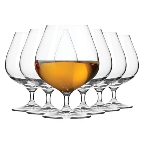 KROSNO Copas de conhaque Brandy gelado sobremesa bola copo, conjunto de 6 peças, 500 ml, coleção Harmony, perfeitos para uso em casa, restaurante e festas, adequado para máquina de lavar louça,