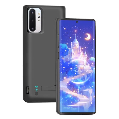 Loytal Battery Case for Samsung Galaxy Note 10+ Plus 5G, 6000mAh Rechargeable Extended Battery Charging Charger Case, Add 100% Extra Juice Black