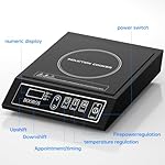 Portable Induction Cooktop, 1800W Induction Hot Plate, Black Countertop Burner 10-Speed Low-Power Continuous Heating With Reservation Function Within 24 Hours - Image 4