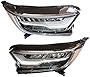 Front Headlamp, HO2502182 HO2503182 for 2017-2021 Honda CRV Touring LED Headlight Replacement (Driver + Passenger Side)