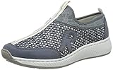 MemoSoft Rieker Damen Frühjahr/Sommer N5554 Sneaker, Blau (Jeans/Blue-Silver/Bleu-Silver 15), 39 EU