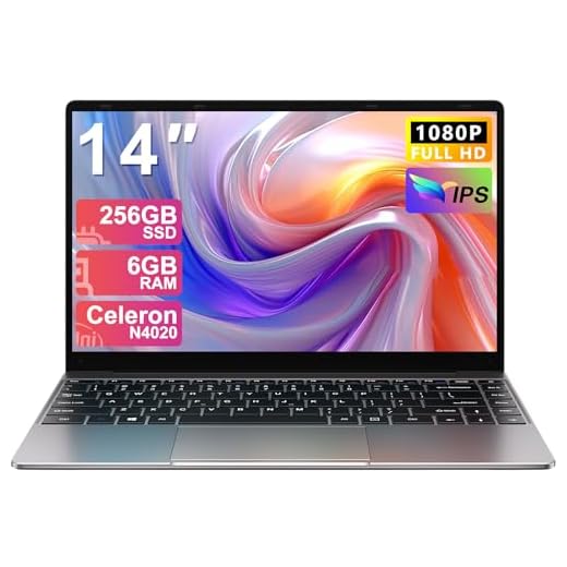 NOTODD Ordinateur Portable,6 Go RAM+256 Go Soutien Extension SSD 1TB PC Portable 14 Pouces Win11 Celeron N4020 Pas Cher 2.4+5G WiFi BT4.2 Mini HDMI & AZERTY Membrane-Gris