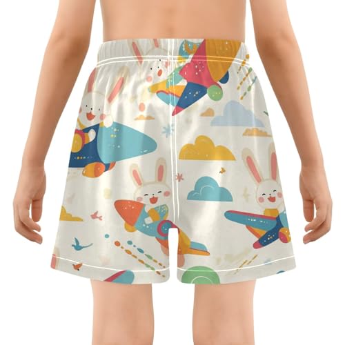 GuoChe Swimming Shorts for Boy Teens Lined Drawstring Inseam Bathing Suit Hamster Watercress Colorful3