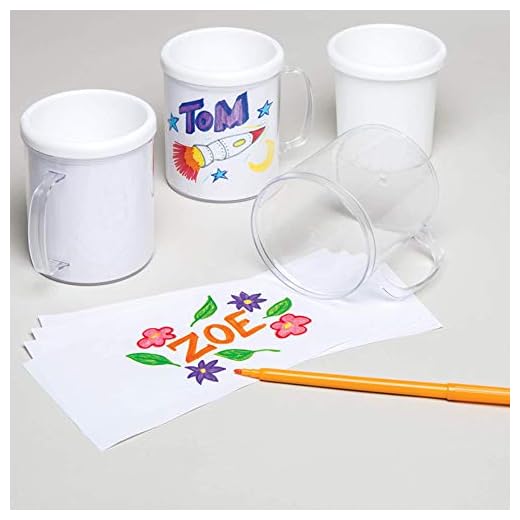 Baker Ross Diseña una Taza (paquete de 2) para que los niños pinten, decoren y personalicen para actividades de manualidades (E6817)
