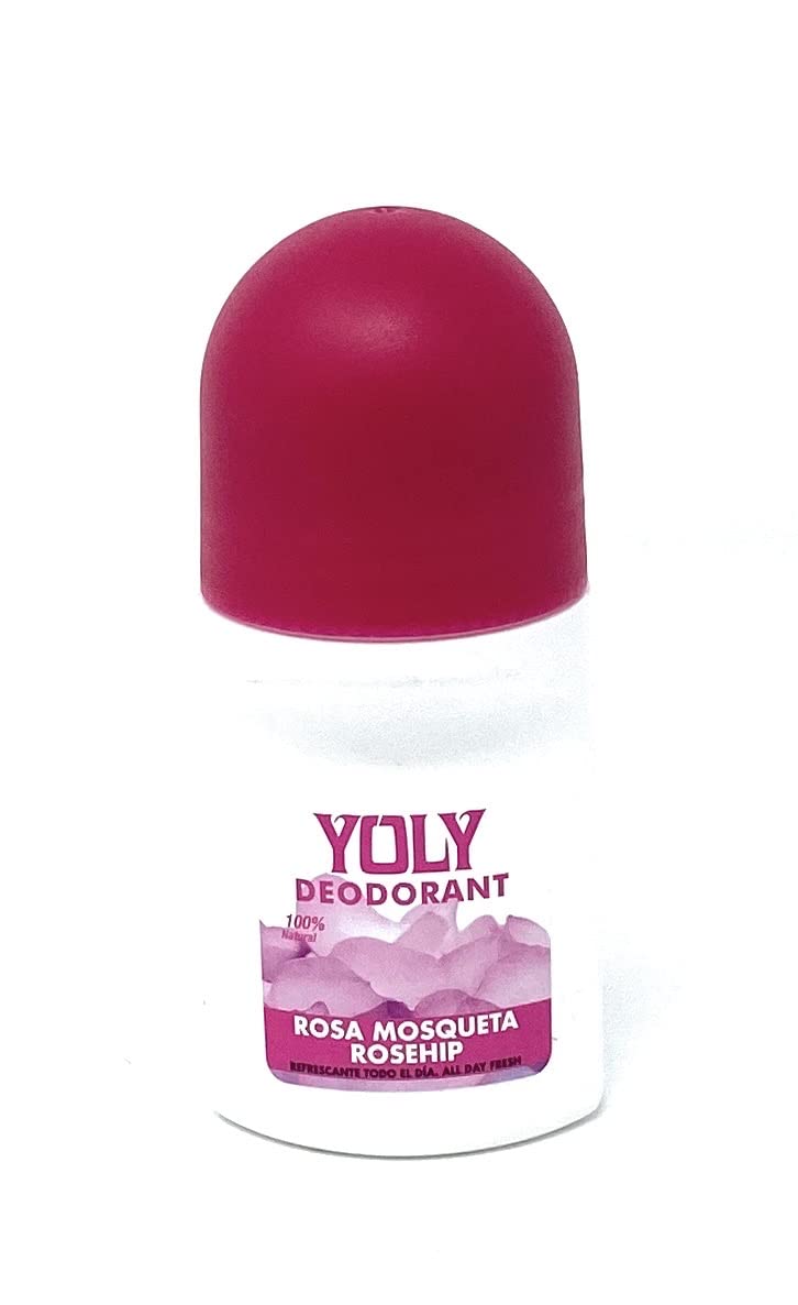 Yoly Deoderant Rosa Mosqueta Antiperspirant, Odor Protection, All Day Fresh (2.53 Fl Oz/Pack of 1)
