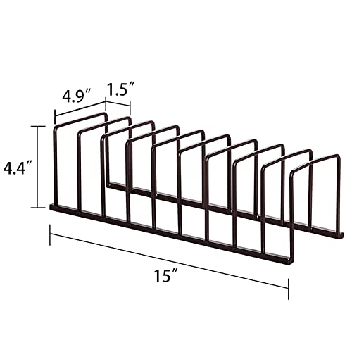 Storage Maniac 2-Pack Kitchen Bakeware Organizer, Multifunctional Pot Lid Holder With Divider For Dinnerware, Cookware, Cutting Boards, Plate, Pan Lids, Cabinet Pantry Container, Tray Rack, Rectangle #TOP4