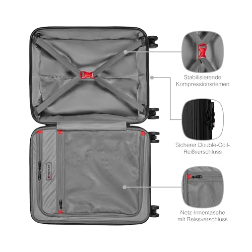 Image of WENGER Legacy - DC Carry-On Hardside Case, Black, 39 Liters, Swiss Designed-Blend of Style & Function, 610865