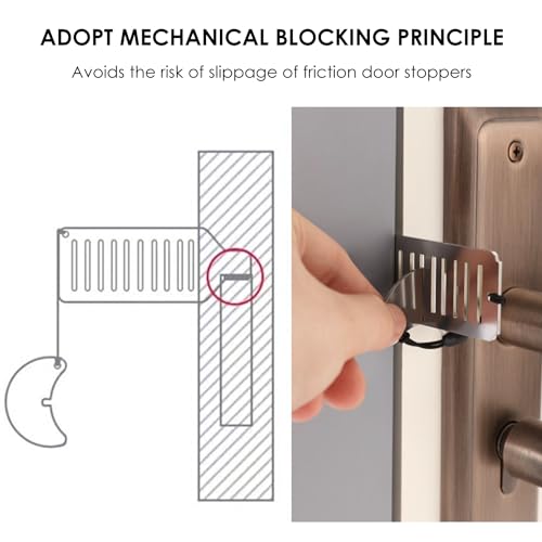 Cerraduras Portátiles Para Puertas - 2 Abrazaderas de Viaje, Terminales y Conectores de Seguridad Para Hoteles - imagen 4
