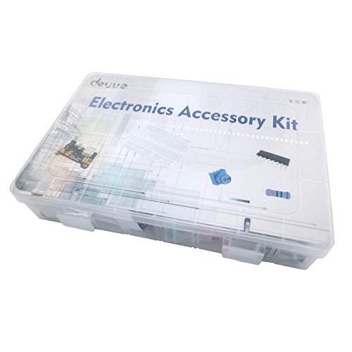 DEYUE 458 Electronic Starter Fun Kit for Arduino Raspberry Pi | Basic Electronics Components Starter Kit | Power Supply Module, Jumper Wire, Great range of Resistors, Breadboard 400 Tie-Point
