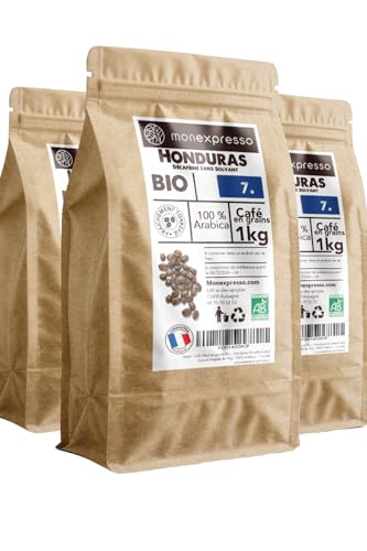 Café en grains décaféiné d'Honduras Bio