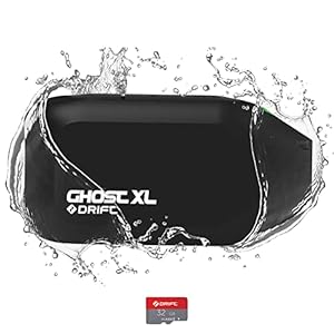 Drift Innovation Ghost XL Action Camera 1080P EIS IPX7 Fotocamera impermeabile, Regolabile Grandangolare Microfono Esterno Fotocamera del Casco Adatto per moto, biciclette, surf, alpinismo, ecc.