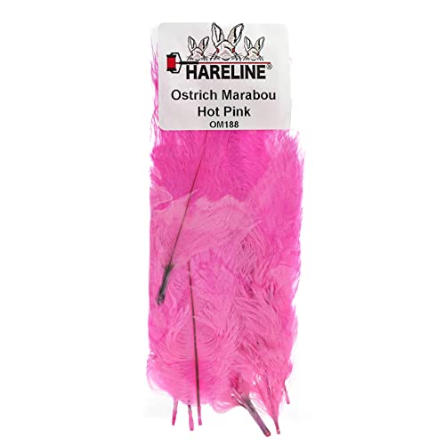 Hareline Fly Tying Ostrich Marabou Feathers for Streamers, Nymphs, and Tails