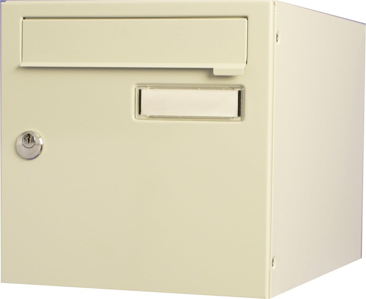 Boîte aux lettres normalisée la poste 1 porte RENZ Interval, acier beige