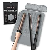 Milaya Beauty Large Heat Resistant Mat for Hair Tools – Silicone Curling Iron Holder & Flat Iron Holder – Non-Slip Hot Tool Mat & Vanity Mat – Vanity Accessories for Women, Home, Salon, or Travel