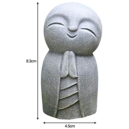 Statue de Bouddha miniature avec sourire expressif 8,3cm de haut