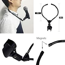 ZQION Neck Microphone Holder Lock Magic Tricks Professional Adjustable Magic Holder Gimmick Stage Illusion Magician Accessories