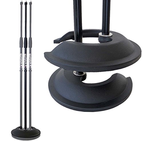 keepdrum MS096 Mikrofonstativ Mikrofonständer gerade stapelbar mit Guss-Rundsockel