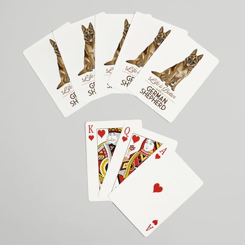 Baraja de Cartas Poker Lantern Press Pastor Alemán miniatura 7
