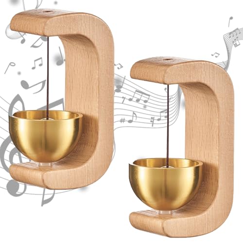 2 Pcs Suction Door Type Solid Wood Wind Chime Magnetic Door Chime Bell Shopkeepers Bell Shopkeepers Bell For Door Opening Bell For Door Opening Door Bell Chime For Door Opening - Ding Ding Sound