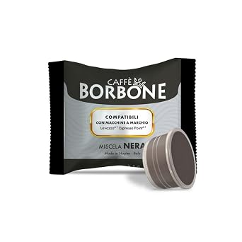 Caffe Borbone Compatible Lavazza Espresso Point 100 Coffee Pods, Black Blend with Intensed and Marked Flavour, Roasted and Freshly Packaged in Italy