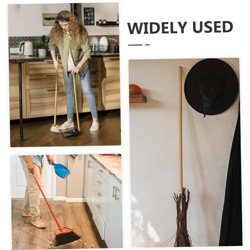 Homoyoyo Langstieliger Haushaltsbesen mit Edelstahlgriff Weichen Borsten für Effektive Schmutzaufnahme Wandhängbar Platzsparend für Bodenreinigung Innen und Außenbereichen – Bild 8