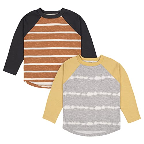 Image of Gerber Baby Boys' Toddler 2-Pack Long Sleeve Pocket Tees