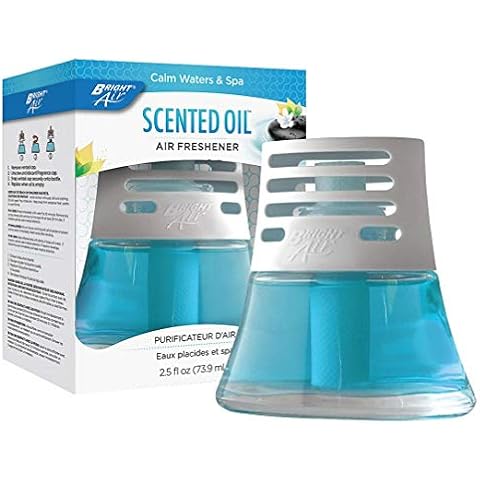 BRIGHT Air 900115CT Scented Oil Air Freshener, Calm Waters and Spa, Blue, 2.5oz (Case of 6) Cover