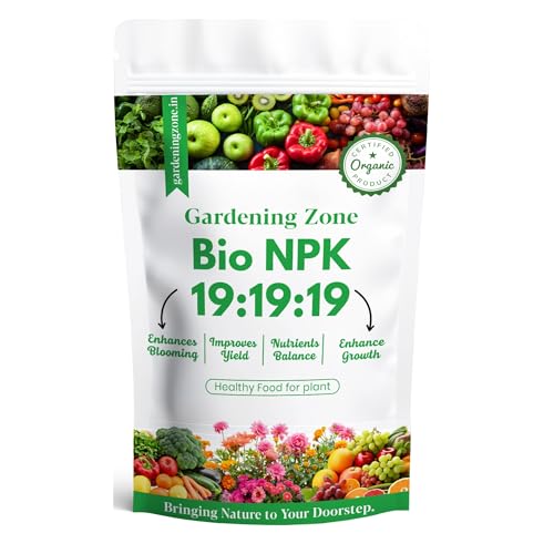 Gardening Zone Bio NPK 19-19-19 Plant Food For Home Gardening 900Gram Packing (900 Gram BIO NPK 19-19-19 Fertilizer)
