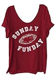 T Shirt Material:Cotton Blend,Soft Comfortable To Wear,Breathable Stretchy and Silky Premium Fabric For Spring Summer Fall T Shirt Features:Womens Classic Vintage Baseball Casual Loose off Shoulder Plus Size T Shirt,Women's Football Funny T Shirts,Wo...
