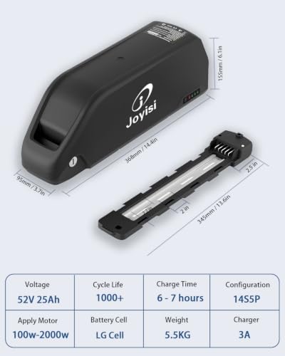 Joyisi 52V 25Ah Ebike Battery