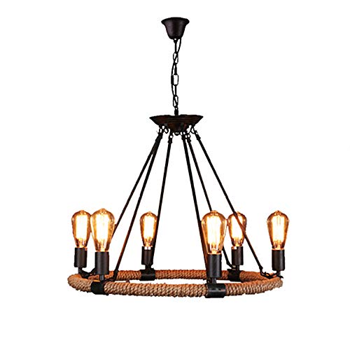 Corde de chanvre pour luminaire de plafond qui transforme votre bar en loft industriel