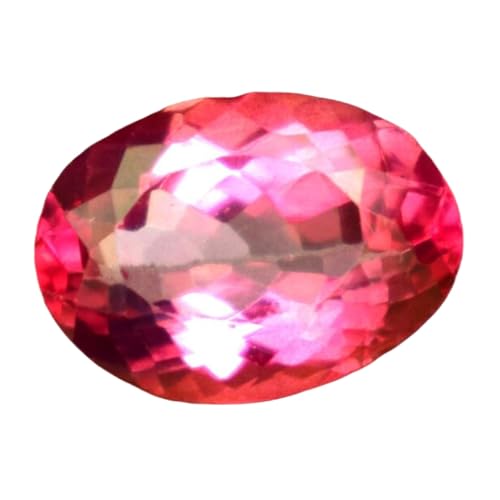 Topaze rose naturelle ovale 11,46mm | Gemme facettée de prestige pour haute joaillerie