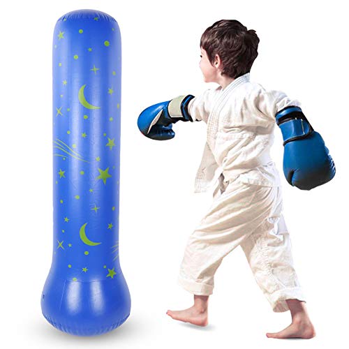 Saco de boxe em pé, saco de pancadas inflável infantil, PVC leve adolescente para crianças crianças