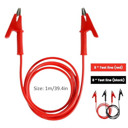 Image of 16 Pcs Alligator Clips 3.3 Ft, Jumper Wires Alligator Clips Electrical Set Dual Ended Crocodile Alligator Clips, Test Flexible Cable for Electrical Testing