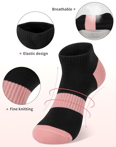 Image of 6 Pairs Ankle Socks for Women - Lightweight Low Cut No Show Casual Cotton Socks Breathable