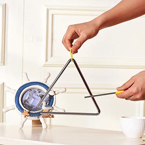 Image of TDOCK 6 Inch Musical Steel Triangle With Striker
