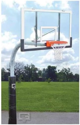Gared Sports PK3530 3.5 in. O.D. BB48A38 726 Goal Front Mount Gooseneck Post with Braces Backboard