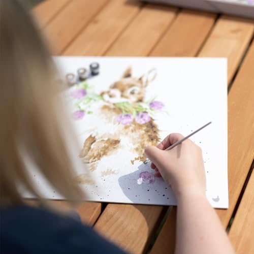 Pintura de zorro por números kit de lienzo para pintar cuadros de animales con pincel y acrílico 6