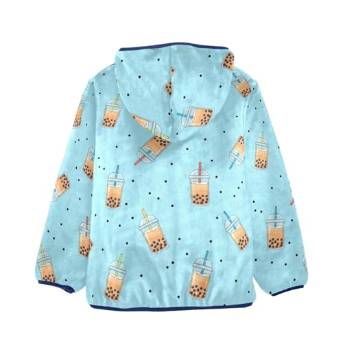 CHIFIGNO Cute Bubble Tea Drinks Boy Winter Coat Warm Winter Jackets for Toddler Boy 3T2